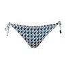 Kikki-g Swimwear Women's White / Blue Josie Bikini Kg Logo Print Bottom In White/blue