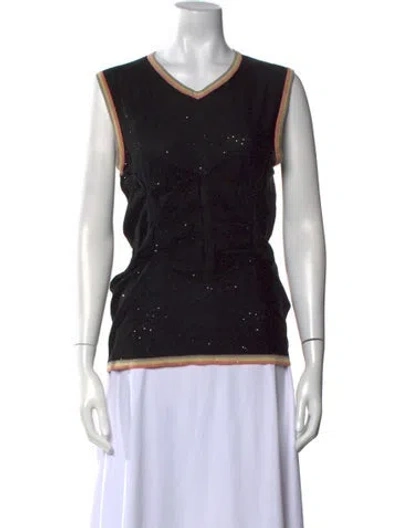 Pre-owned Kiko Kostadinov 2022 V-neck Top In Black