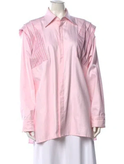 Pre-owned Kiko Kostadinov 2026 Hermen Button-up Top In Pink