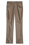 Kiko Kostadinov Alec K-dart Trouser Herringbone Wool In Brown Oak