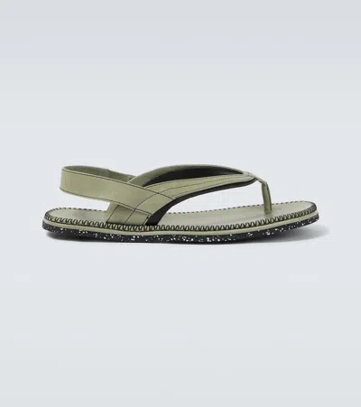 Kiko Kostadinov Grey Andras Thong Style Leather Sandals In Gray