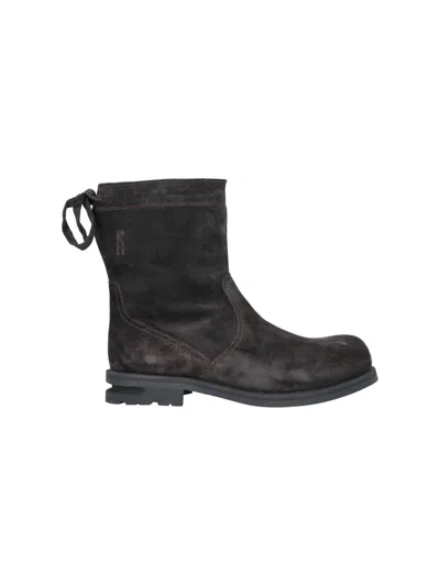 Kiko Kostadinov Brown Farkas Suede Side Zip Boots