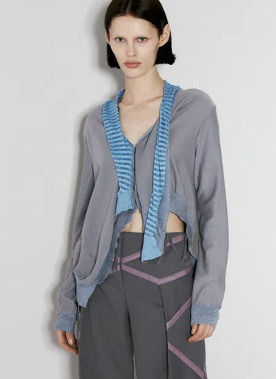 Kiko Kostadinov Arova Knit Cardigan In Grey