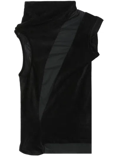 Kiko Kostadinov Pendle Panelled Top Ebony In Black