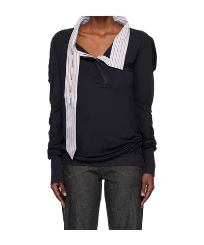 Kiko Kostadinov Asymmetrical Sweater In Black