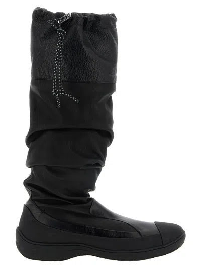 Kiko Kostadinov Avocet Drawstring Knee-high Boots In Black