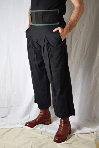 Pre-owned Kiko Kostadinov Aw18 High-waist Pants In Black
