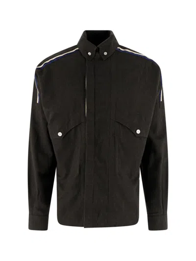Kiko Kostadinov Jacket Chest Pockets Shoulder Stripe Detail In Black