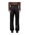 Kiko Kostadinov Gathered Straight-leg Trousers In Black