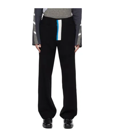 Kiko Kostadinov Belt-lined Casual Pants In Black