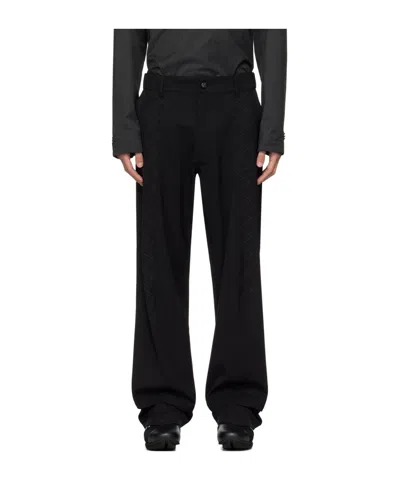 Kiko Kostadinov Black Jacklight Trousers In Crow Black