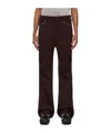 Kiko Kostadinov Burgundy Ohne K-dart Trousers In Black