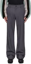 Kiko Kostadinov Gray Jacklight Trousers In Black