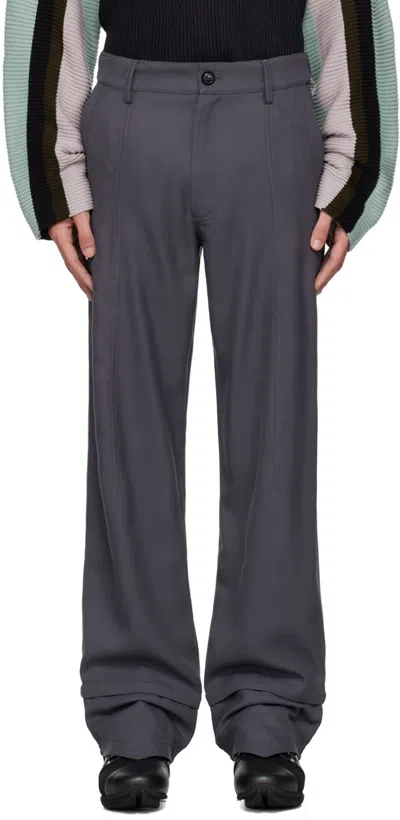 Kiko Kostadinov Gray Jacklight Trousers In Iron Grey