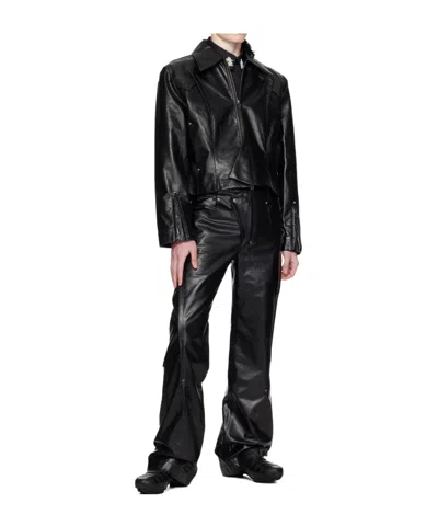 Kiko Kostadinov Belt Loop Casual Pants In Black