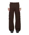 Kiko Kostadinov Estike Cotton-blend Wide-leg Pants In Brown