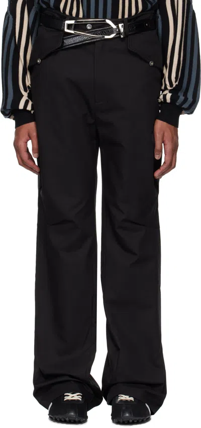 Kiko Kostadinov Black Alec K-dart Trousers In Black Sable