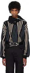 Kiko Kostadinov Solix Sweater In Black / Beige / Gree