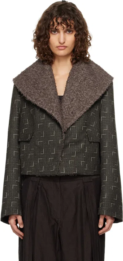 Kiko Kostadinov Black & Brown Mimi Jacket In Multi