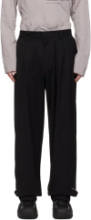 Kiko Kostadinov Belt-loop Casual Pants In Crow Black/lilac