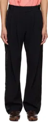 Kiko Kostadinov Black Cauda Pleated Trousers