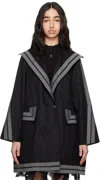 Kiko Kostadinov Black Dorado Coat In Mineral Black