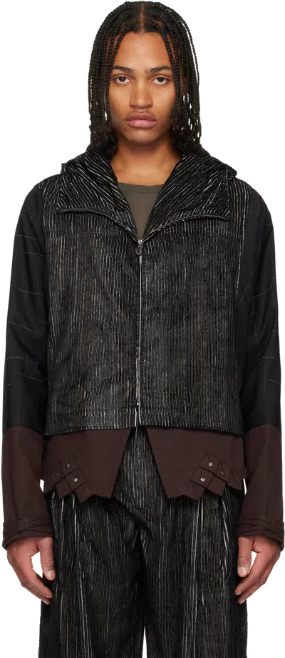 Kiko Kostadinov Black Estike Hooded Jacket