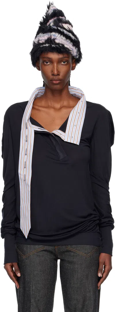Kiko Kostadinov Black Howe Jersey Top