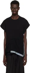 Kiko Kostadinov Inex Mesh Sleeveless T-shirt In Black / Black