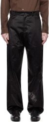 Kiko Kostadinov Gathered Straight-leg Trousers In Ink Black