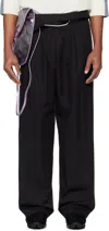 Kiko Kostadinov Black Navin Wide Leg Trousers In Black Sable