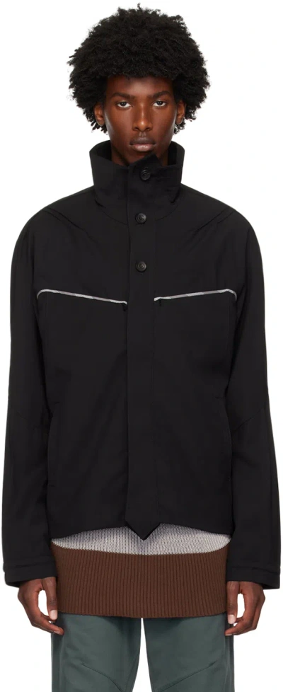 Kiko Kostadinov Black Ohne K-dart Jacket In Crow Black