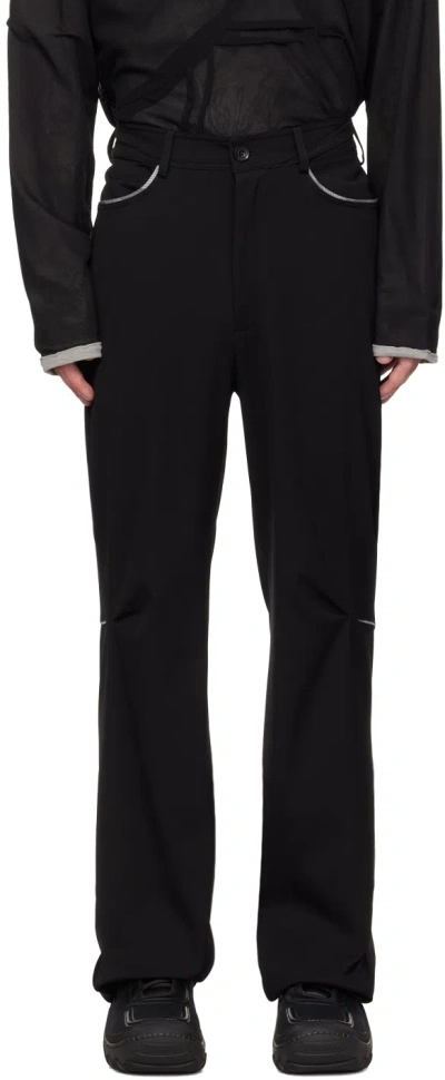 Kiko Kostadinov Black Ohne K-dart Trousers In Crow Black