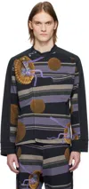 Kiko Kostadinov Black  Purple Jackets In Black Graphic
