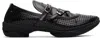 Kiko Kostadinov Women S Sonia Buckled Loafers In Perforated Black