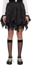 Kiko Kostadinov Black Uhura Circle Midi Skirt In Sparkle Black