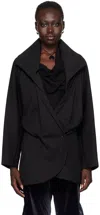 Kiko Kostadinov Black Venari Tailored Blazer In Night Black