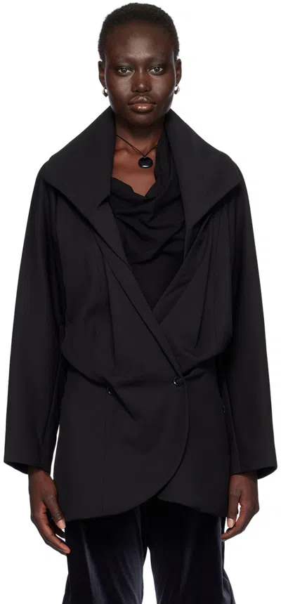 Kiko Kostadinov Black Venari Tailored Blazer In Night Black