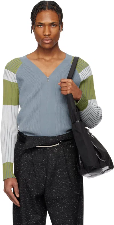 KIKO KOSTADINOV BLUE & GREEN INEX CARDIGAN