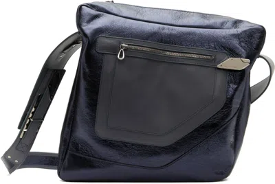 Kiko Kostadinov Blue Deultum Bag In Midnight Blue / Grey
