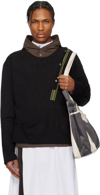 KIKO KOSTADINOV BROWN & BLACK INEX HOODIE