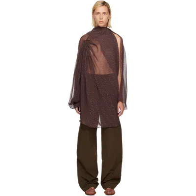 Kiko Kostadinov Brown Caspian Minidress