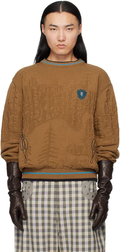 KIKO KOSTADINOV BROWN FITZ SWEATER