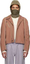 Kiko Kostadinov Brown Fox Racing Edition Fox Jacket In Chai