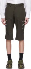 Kiko Kostadinov Brown Inex Snap Shorts In Java Brown