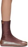 Kiko Kostadinov Brown Proxima Short Ballerina Flats In Chestnut