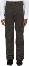 Kiko Kostadinov Brown Solix Zip Trousers In Java Brown