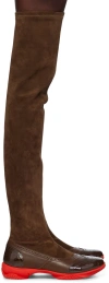 Kiko Kostadinov Brown Sonia High Boots In Chocolate Brown/ches