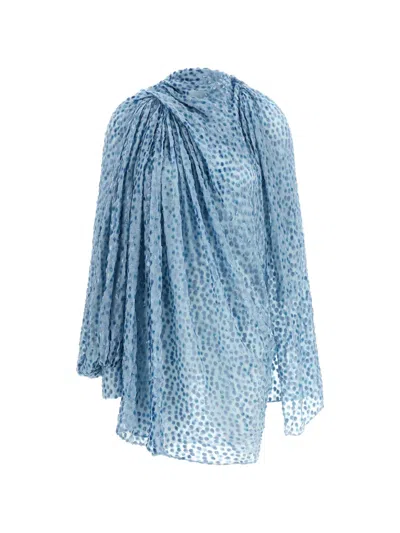 Kiko Kostadinov Silk Viscose Dress In Blue