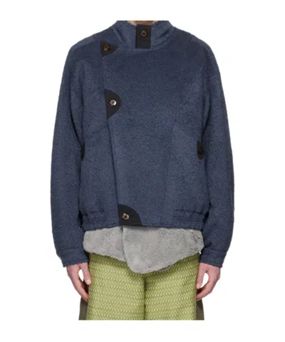 Kiko Kostadinov Casual Bomber Jacket In Blue